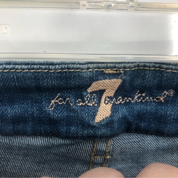 Seven for all mankind women’s Hi waist, ankle skinny jean Blue size 28 - Picture 6 of 15